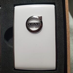 Volvo Key Fob Shell Cover Set White Chrome Remote Casing Replacement NWOT